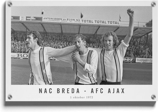 NAC Breda - AFC Ajax '72 - Walljar - Wanddecoratie - Schilderij - Plexiglas