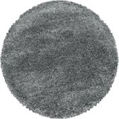 Tapis Himalaya Pearl Soft Round Shaggy Long Pile Gris Clair - 160 CM ROND
