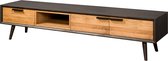 Tv-meubel | bresso | eikenhout | naturel | 200 x 45 x 45(h) cm