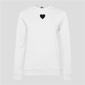 SWEATER VELVET MINI HEART WHITE (XS)