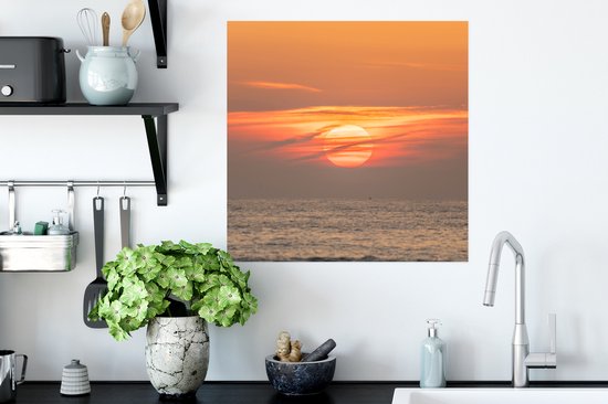 Affiche Coucher de soleil sur la mer - 50x50 cm