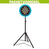 Mobiele Dartbaan VoordeelPakket + Mission Samurai 2 + Dartbordverlichting Basic (Aqua)