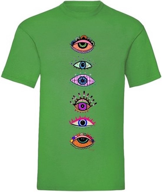 T-shirt Eyes - Happy green