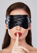 Adore Butter Soft Ruched Faux Leather Mask - Black - OS - Maat One Size