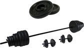 Tunturi - Fitness Set - Vinyl Barbell/Dumbbell Set 50Kg  - Halterschijven 2 x 0,5 kg