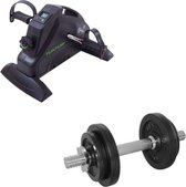 Tunturi - Fitness Set - Cardio Mini Bike - Stoelfiets & Halterset 10 kg