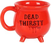 Something Different Mok/beker Dead Thirsty Ceramic Red Cauldron Rood