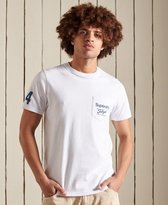 Superdry Heren tshirt Crossing Lines American Classics T-shirt met borstzak