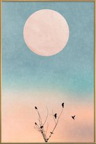 JUNIQE - Poster met kunststof lijst Waking Up Warm -40x60 /Oranje &