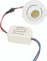 Mini LED inbouwspot 3W COB 45 ° verstelbaar rond - Koel wit licht - Overig - Wit - Wit Froid 6000k - 8000k - SILUMEN