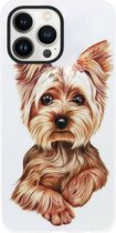 ADEL Siliconen Back Cover Softcase Hoesje Geschikt voor iPhone 13 Pro Max - Yorkshire Terrier Hond