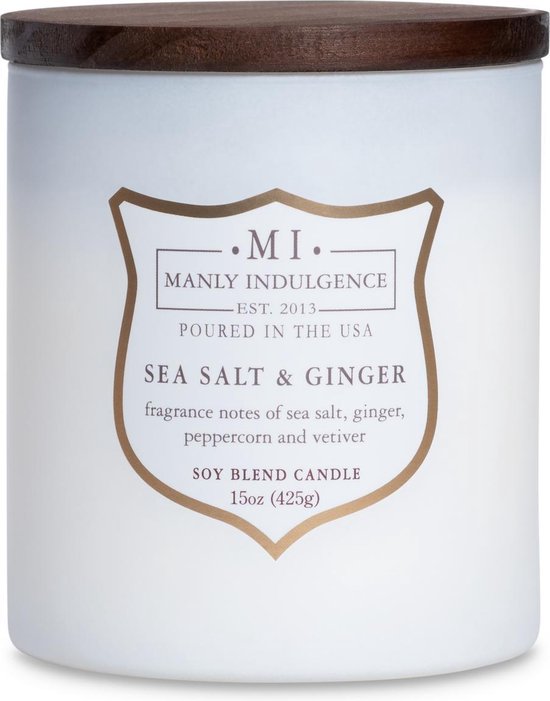 Colonial Candle – Manly Indulgence - Signature Sea Salt Ginger - 425 grammes