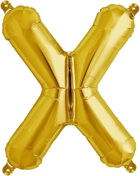 Ballon lettre en aluminium doré de 33 cm
