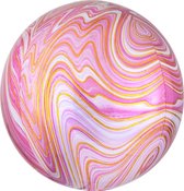 Amscan Folieballon Marblez Pink 43 Cm Roze