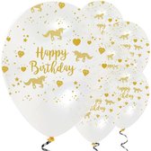 ‘Happy Birthday’ Unicorn - 6 stuks