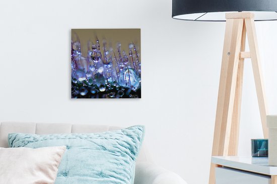 Tableau sur toile A close up early rosée - 20x20 cm - Décoration murale Art