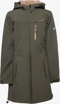 Mountain Peak meisjes outdoor softshell parka - Groen - Maat 164 - Winddicht - Ademend materiaal