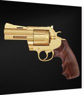 Gouden handgeweer - Foto op Dibond - 40 x 40 cm