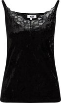 WE Fashion Dames velvet singlet met kant