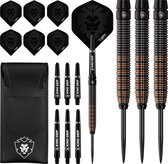 KOTO Kingfinity Black & Gold 90% - Dartpijlen - 24 Gram - Tungsten Darts - Zwart & Goud