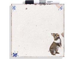 Dutch Design Brand Wisdom Tile Rabbit - Tegeltje van karton - Herschrijfbaar - Konijn