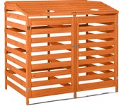 Outsunny Containerberging met voordeuren containerombouw voor twee 240 l containers massief hout 845-354