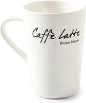 Riviera Maison Mok Met Tekst - Classic Caffè Latte Mug - Wit - 1 stuks