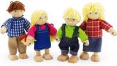 Pintoy 13555 Houten Boeren Familie Figuren 4 Stuks