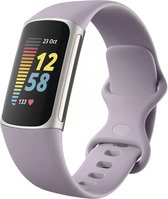 Fitbit Charge 5 bandje - iMoshion Siliconen Activity tracker bandje - Maat L - Lavendel