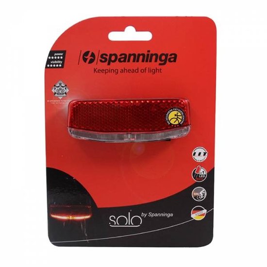 Spanninga Compact LED achterlicht - 500m zichtbaarheid - dynamo aangedreven - verstelbare montage - 86x37x20mm - rood — afbeelding 3