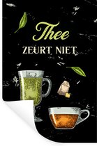 Stickers muraux - Thee - Verres - Feuilles - 20x30 cm - Feuille adhésive - Cadeau pour femme