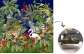 Tafelkleed - Tafellaken - 150x150 cm - Jungledieren - Natuur - Tropisch - Binnen en Buiten
