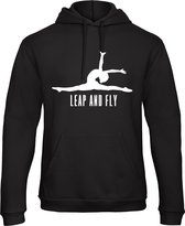 Sparkle&Dream - Trui ‘Leap and Fly’ Zwart- L - voor turnen en gymnastiek
