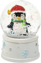 Moses Sneeuwbol Pinguïn 6 X 10 Cm Steen/glas Wit/rood