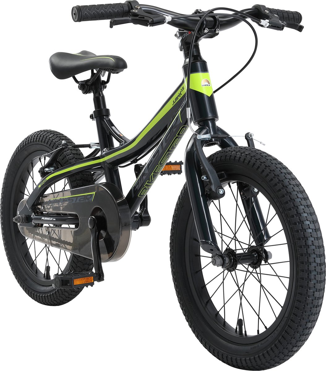 Bikestar 16 inch Alu Mountainbike kinderfiets zwart blauw