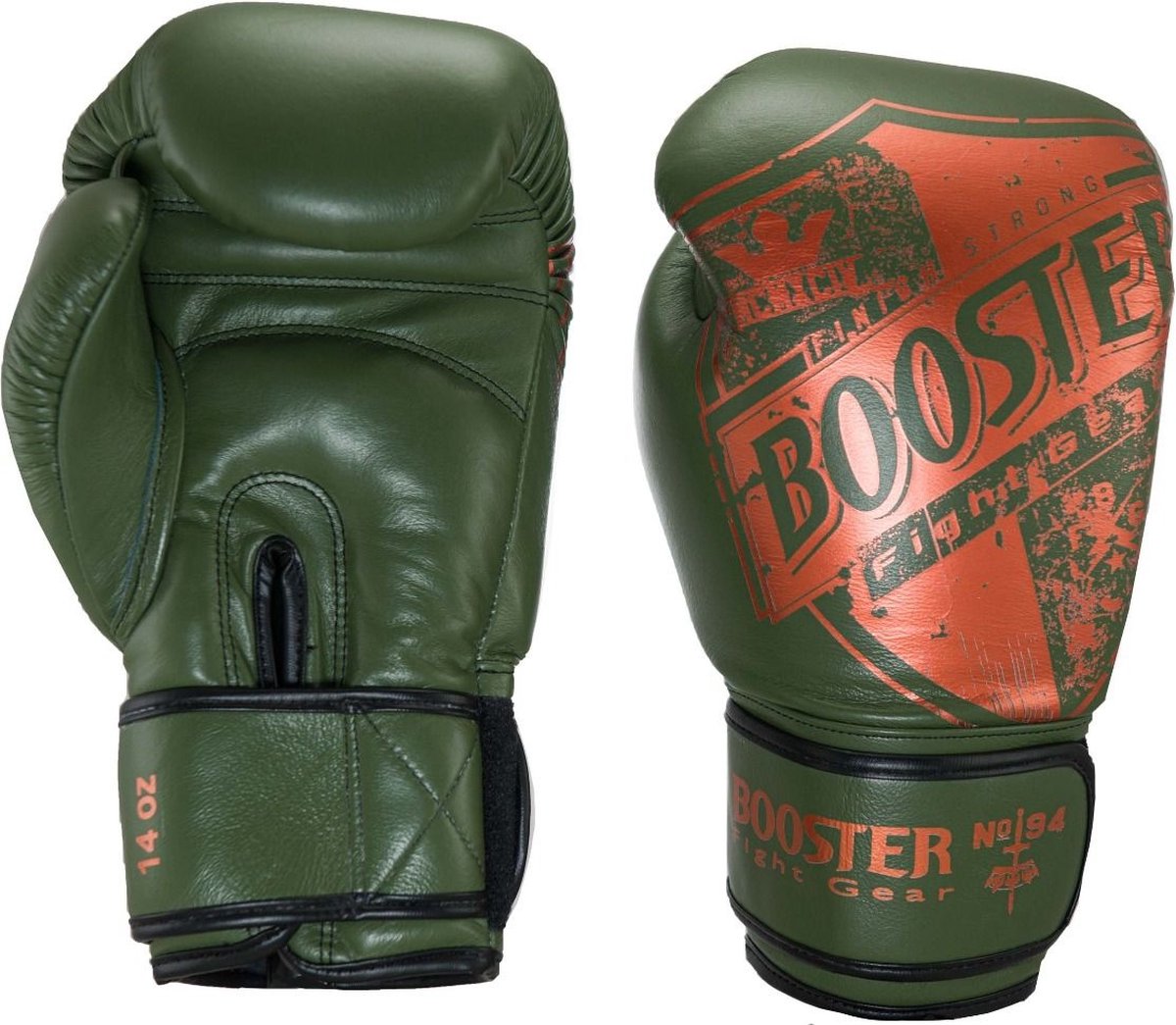 Booster (kick)bokshandschoenen Pro-Shield 3 Groen/Oranje 14oz
