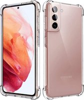 Samsung Galaxy S21 Plus (S21+) hoesje - Transparante shock proof gel case met verstevigde hoeken - Volledig doorzichtig - GSM Hoesje - Telefoonhoesje Geschikt Voor: Samsung Galaxy
