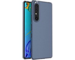MobyDefend Hoesje - Geschikt voor Sony Xperia 1 III - Transparante TPU Backcover - Volledig Doorzichtig