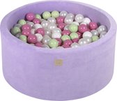 Ballenbak VELVET Violet - 90x40 incl. 300 ballen - Licht Roze, Wit, Licht Groen, Parel Wit