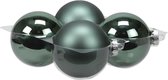 4x stuks kerstversiering kerstballen emerald groen (greenlake) van glas - 10 cm - mat/glans - Kerstboomversiering