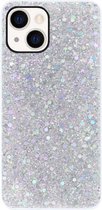 ADEL Premium Siliconen Back Cover Softcase Hoesje Geschikt voor iPhone 13 Mini - Bling Bling Glitter Zilver
