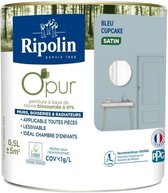 Ripolin biobased binnenmuur kleur satijn cupcake blauwe verf 0,5L