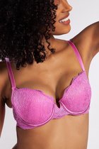 Colors Dames Lingerie Voorgevormde Push-up beugel BH Speciaal voor koningsdag (127-006) - WINTERSALE - Maat 75B - ROZE