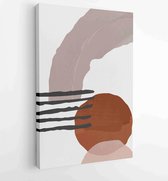 Abstracte organische vorm Art design voor poster, print, cover, behang, minimale en natuurlijke kunst aan de muur. Vector illustratie. 4 - Moderne schilderijen – Verticaal – 181007