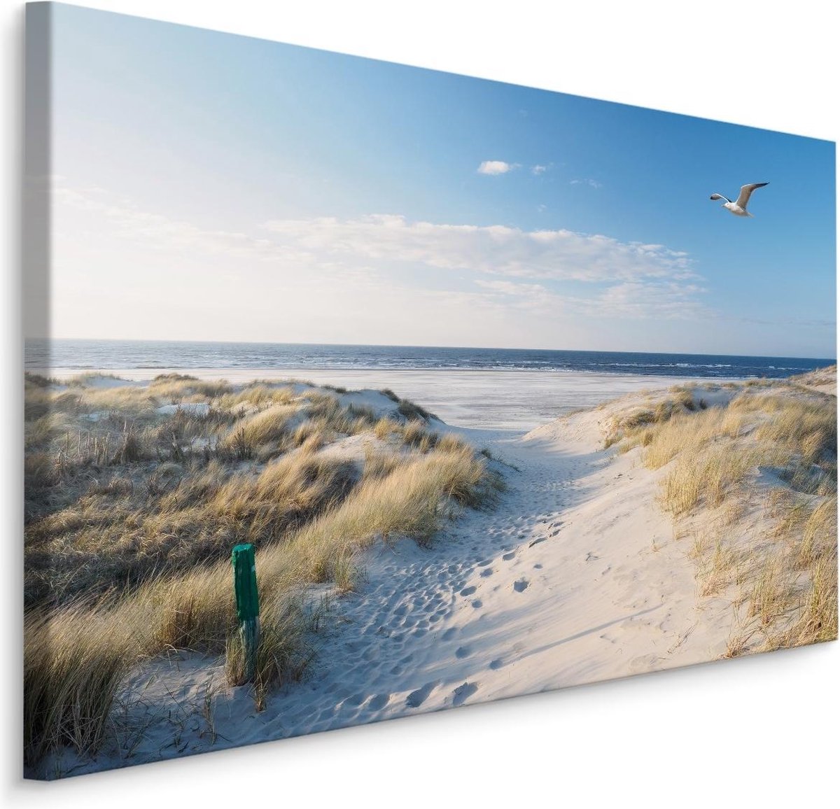 karo-art Schilderij - Pad naar Noordzee, multi-gekleurd,4 maten, premium print Multikleur