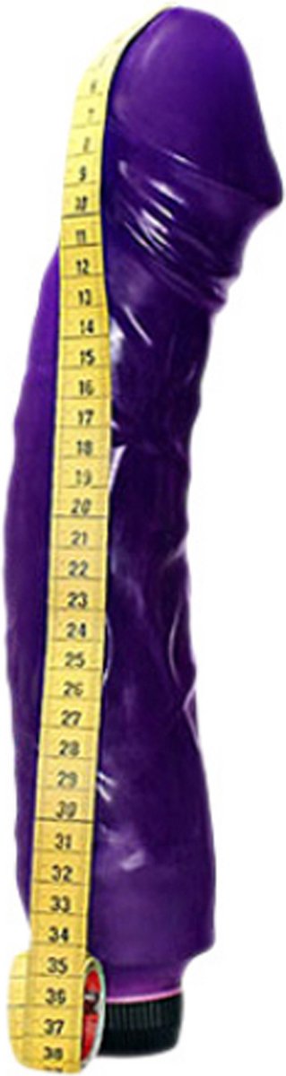 You2Toys – Giant Lover XXL Vibrator met Aders en Verdikte Eikel – 33 cm – Paars