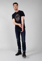 DEELUXE T-shirt met schedel MEMORIES Black