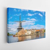 Onlinecanvas - Schilderij - Windmill De Adriaan In Haarlem. Nederland Art Horizontaal Horizontal - Multicolor - 80 X 60 Cm