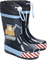 Playshoes - Regenlaarzen voor jongens - Bouwwerkplaats - Blauw - maat 22-23EU