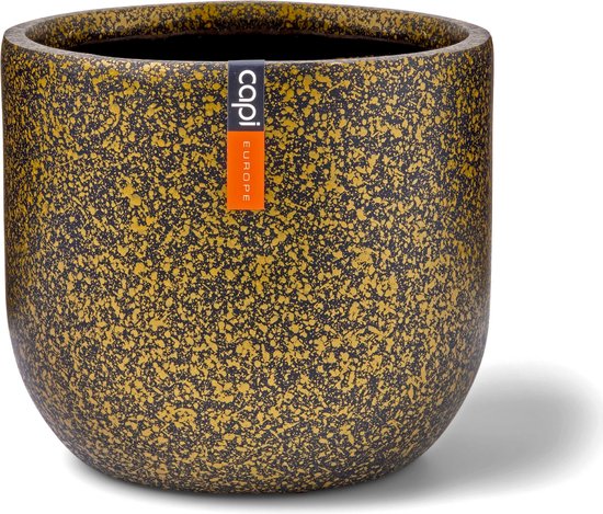 Capi Europe - Bloempot bol Rib - 24x21 - Goud - Opening 24 - Bloempot voor binnen en buiten - BOFGB134